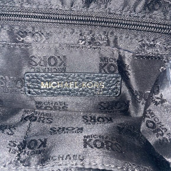 Michael Kors Black Pebbled Leather Backpack - Picture 13 of 14